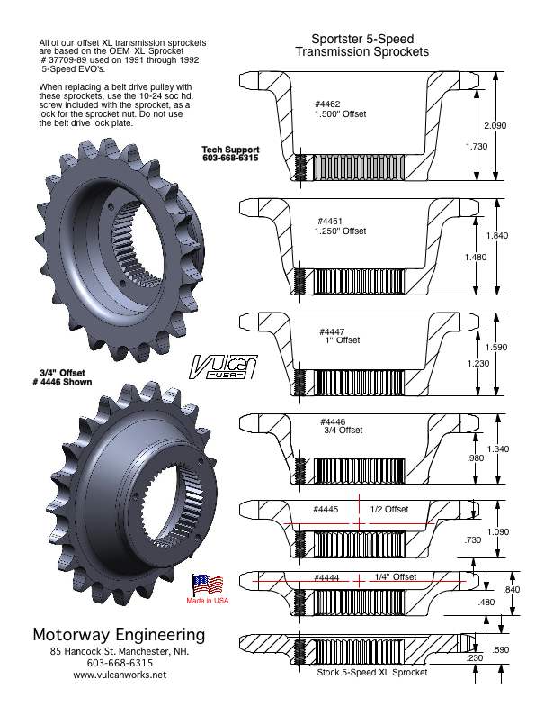 Sportster 2024 front sprocket